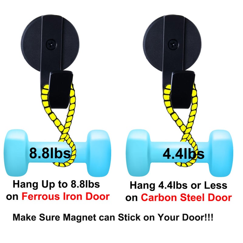 LEVOSHUA Magnetic Wreath Hanger for Metal Doors Only, Not for Wood Glass Doors, Front Door Wreath Hook Holder, Pack of 2 - Image 4